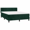 vidaXL Sommier &agrave; lattes de lit et matelas Vert fonc&eacute; 140x190cm Velours