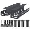 vidaXL Plateau de gestion de c&acirc;bles sous le bureau 2 pc Anthracite