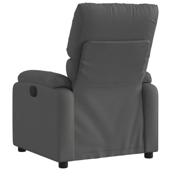vidaXL Fauteuil inclinable en tissu gris fonc&eacute;