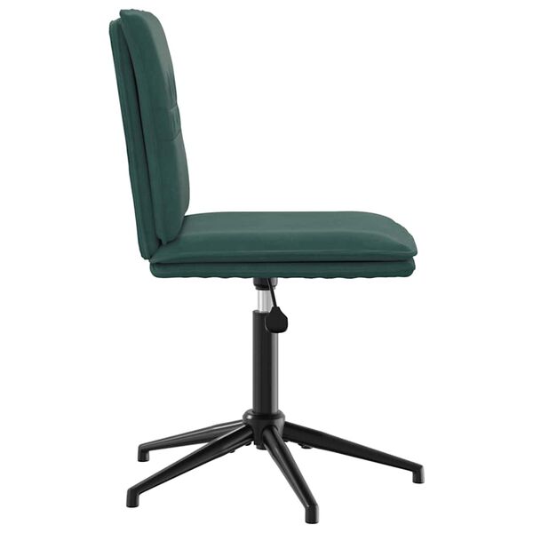 vidaXL Chaise de salle &agrave; manger Vert fonc&eacute; Velours