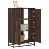 vidaXL Buffet haut ch&ecirc;ne marron 68x35x106,5 cm bois ing&eacute;nierie m&eacute;tal