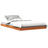 vidaXL Cadre de lit sans matelas cire marron 120x190cm bois pin massif