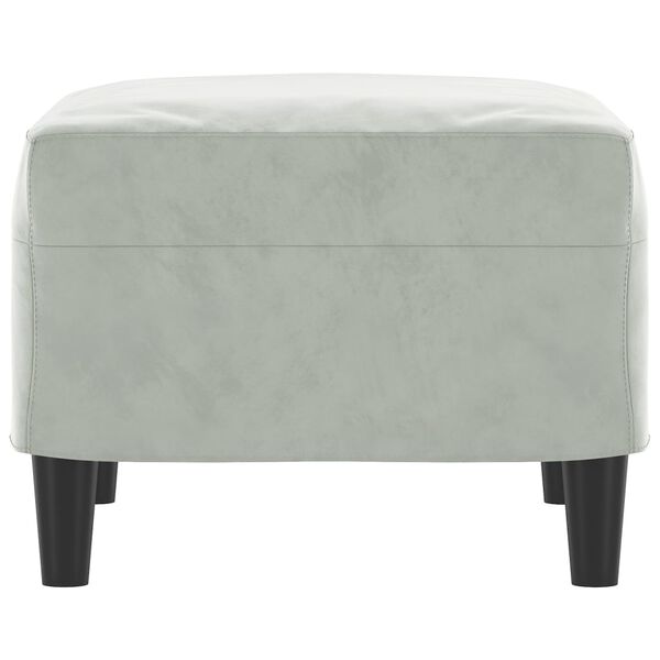 vidaXL Repose-pied Gris clair 60x50x41 cm Velours