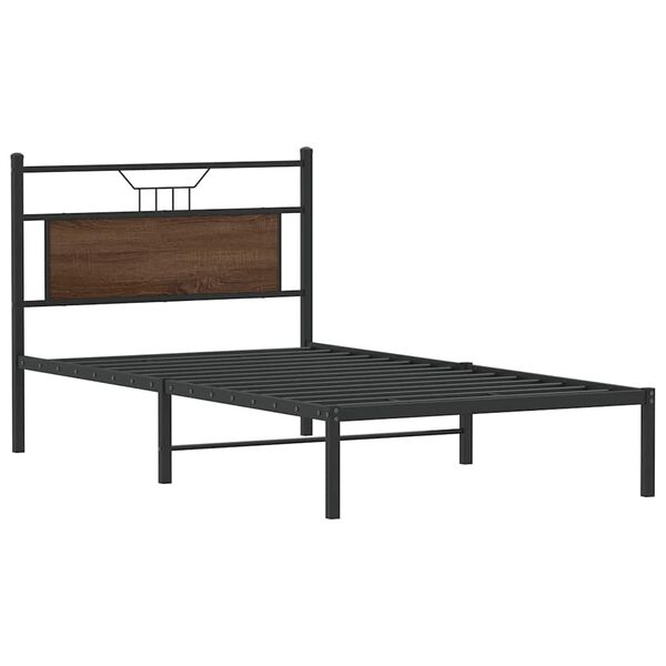 vidaXL Cadre de lit sans matelas ch&ecirc;ne marron 100x190 cm
