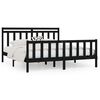 vidaXL Cadre de lit sans matelas noir bois massif de pin 200x200 cm