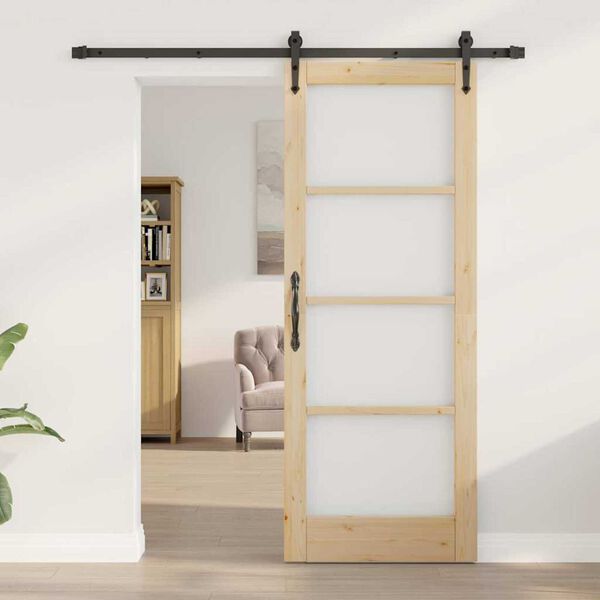 vidaXL Porte coulissante Naturel 78 x 202 cm