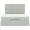 vidaXL Cadre de lit ottoman et matelas gris clair 140x190 velours