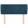 vidaXL T&ecirc;te de lit avec oreilles Bleu fonc&eacute; 83x23x78/88 cm Velours