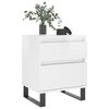 vidaXL Tables de chevet 2 pcs blanc brillant 40x35x50 cm