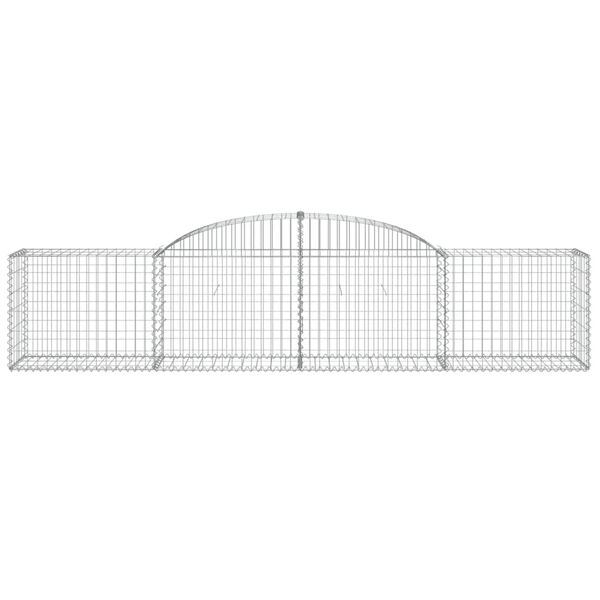 vidaXL Paniers à gabions arqués 7 pcs 300x50x60/80 cm fer galvanisé