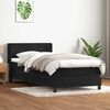 vidaXL Sommier &agrave; lattes de lit avec matelas noir 80x210 cm velours