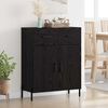 vidaXL Buffet Ch&ecirc;ne noir 69,5 x 34 x 90 cm Bois d'ing&eacute;nierie