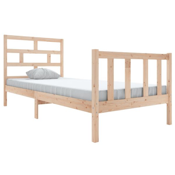 vidaXL Cadre de lit sans matelas bois massif 100x200 cm