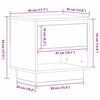 vidaXL Table de nuit avec tiroir 2 pcs Bois ancien 45 x 34 x 44 cm