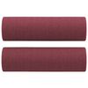 vidaXL Ensemble de canap&eacute;s 3 pcs avec coussins rouge bordeaux tissu