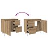 vidaXL Armoire de lavabo de salle de bain chêne artisanal 65x33x60 cm