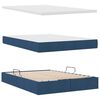 vidaXL Lit avec rangement et matelas avec matelas Bleu 140 x 200 cm