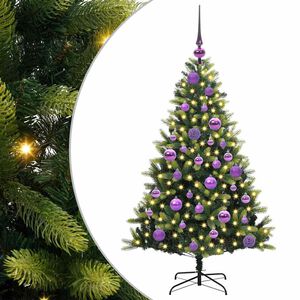 vidaXL Arbre de No&euml;l artificiel &agrave; charni&egrave;res 150 LED Vert 120 cm
