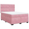 vidaXL Sommier &agrave; lattes de lit avec matelas Rose 140x190 cm Velours