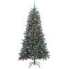 vidaXL Sapin de No&euml;l artificiel Vert 210 cm PVC, plastique et acier