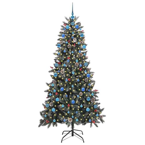vidaXL Sapin de No&euml;l artificiel Vert 210 cm PVC, plastique et acier