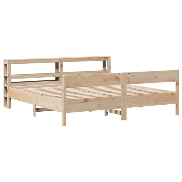 vidaXL Cadre de lit sans matelas 200x200 cm bois massif de pin