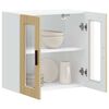 vidaXL Armoire murale de cuisine et porte en verre Porto chêne sonoma