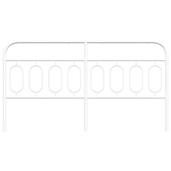 vidaXL T&ecirc;te de lit de remplacement m&eacute;tal blanc 183 cm