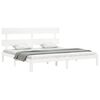vidaXL Cadre de lit sans matelas blanc bois massif de pin