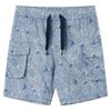 Short pour enfants avec cordon de serrage bleu fonc&eacute; 116