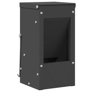 vidaXL Distributeur pour lapins Noir 12,5 x 12,5 x 25 cm 1,5 kg