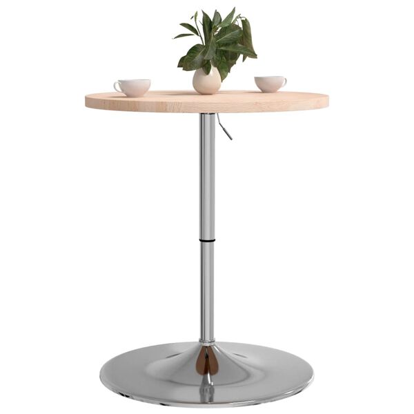 vidaXL Table de bar Ø60x90,5 cm bois massif de chêne