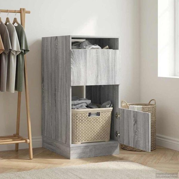 vidaXL Armoire &agrave; Laver avec stockage Gris Sonoma Bois d'ing&eacute;nierie