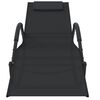 vidaXL Chaises longues à bascule 2 pcs Noir Acier et textilène