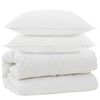 vidaXL Couette avec Oreillers avec oreiller 3 pcs Blanc Microfibre