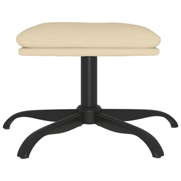 vidaXL Repose-pied Crème 60x60x36 cm Tissu