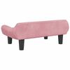 vidaXL Lit pour chien rose 70x40x24 cm velours
