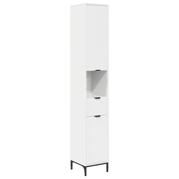 vidaXL Cabinet de salle de bain avec tiroir Blanc 31,5 x 33 x 190 cm