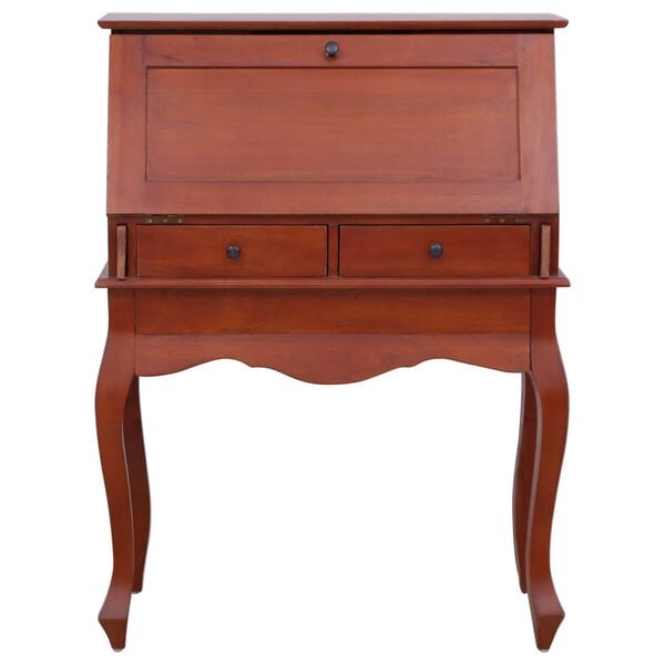 vidaXL Bureau secrétaire Marron 78x42x103 cm Bois d'acajou massif