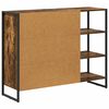 vidaXL Meuble d'appoint Ch&ecirc;ne Fum&eacute; 96,5 x 30 x 75 cm Bois d'ing&eacute;nierie