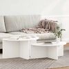 vidaXL Table basse 2 pcs Blanc Bois massif en pin