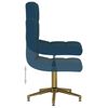 vidaXL Chaises pivotantes &agrave; manger lot de 4 bleu velours