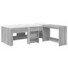vidaXL Cadre de Lit avec Bureau 2 pc Sonoma gris Bois d'ing&eacute;nierie