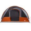 vidaXL Tente de camping tunnel 5 personnes gris et orange imperméable