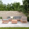 vidaXL Salon de jardin 8 pcs avec coussins bois massif douglas