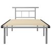 vidaXL Cadre de lit sans matelas gris métal 100x200 cm