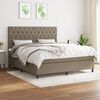 vidaXL Sommier &agrave; lattes de lit avec matelas Taupe 160x200 cm Tissu