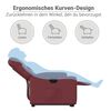 vidaXL Fauteuil inclinable Rouge bordeaux Similicuir
