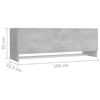 vidaXL Garde-robe gris b&eacute;ton 100x32,5x35 cm bois d'ing&eacute;nierie