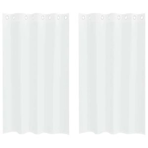 vidaXL Rideau en Voile 2 pc Blanc 175 x 140 cm Polyester